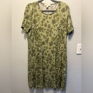 Michael Kors Olive Camouflage Short Sleeve Top